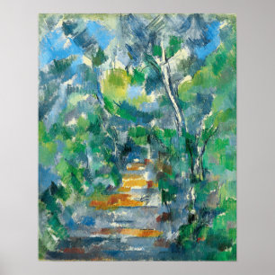 Affiche Cézanne - Chemin Forestier Du Mas Jolie Au Château