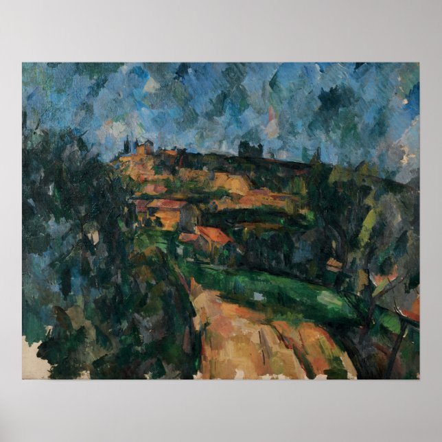 Affiche Cézanne - Courbe de la route, Chemin Des Lauves (Devant)