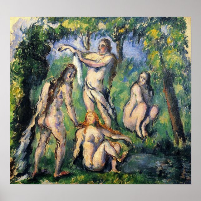 Affiche Cézanne - Four Bathers 1880 (Devant)