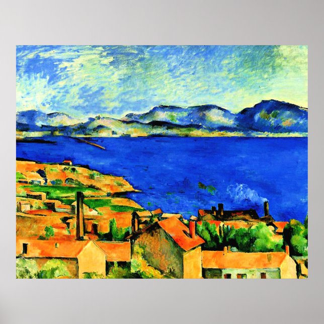 Affiche Cezanne - Golfe de Marseille, (Devant)