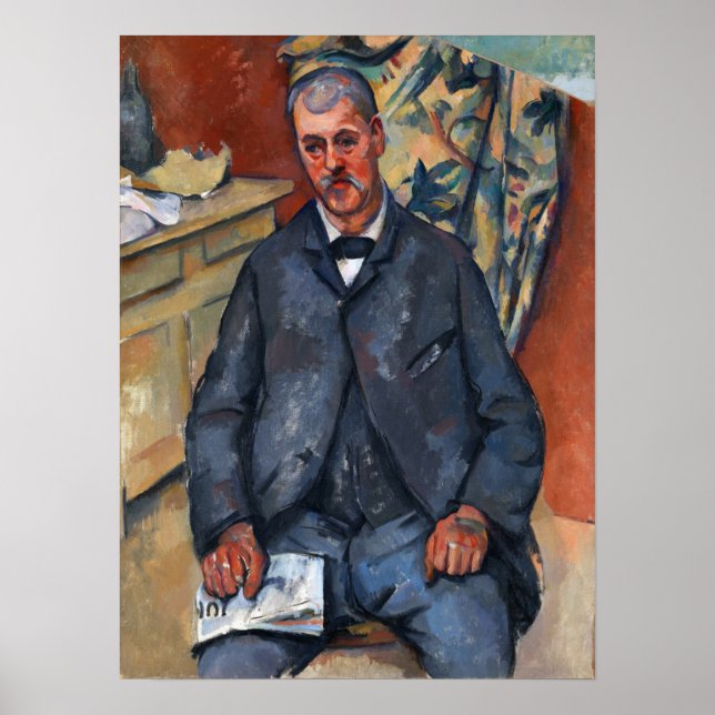Affiche Cézanne - Homme assis (Devant)