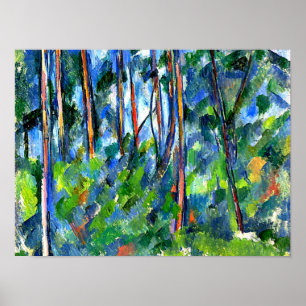 Affiche Cezanne - In the Woods, famous painting