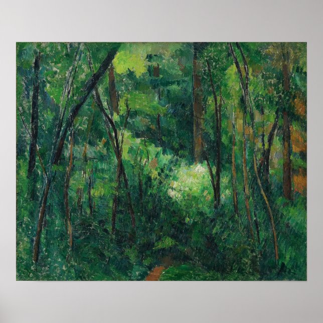 Affiche Cézanne - Intérieur d'une forêt (Devant)