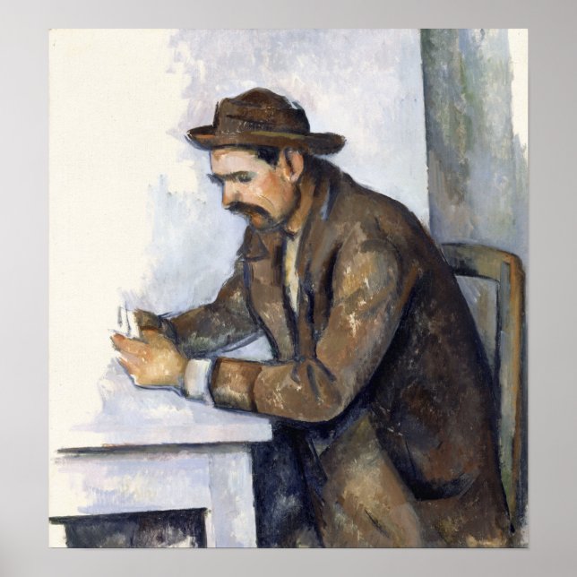 Affiche Cézanne - Le Joueur de Cartes (Devant)