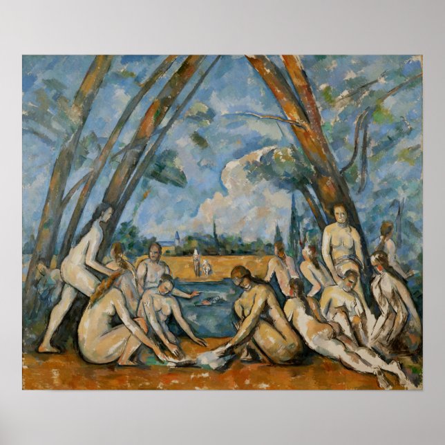 Affiche Cézanne - Les Grandes Baigneuses (Devant)