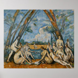 Affiche Cézanne - Les Grandes Baignoires