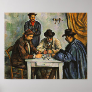 Affiche Cézanne - Les joueurs de cartes 1893