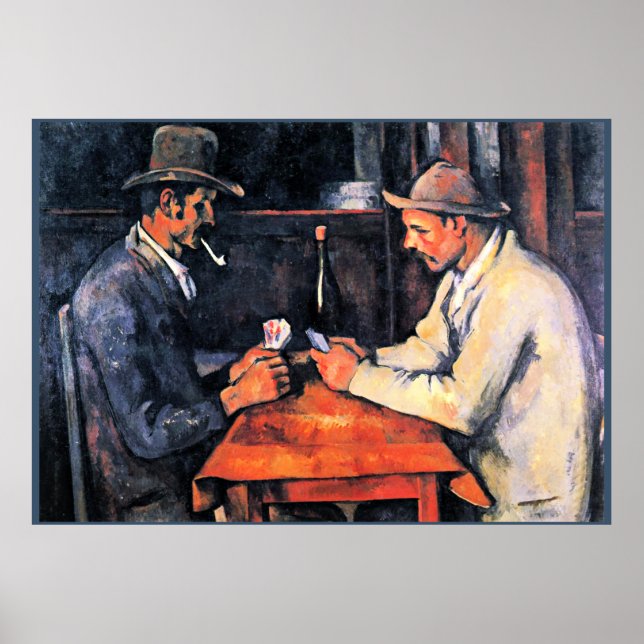 Affiche Cezanne - Les joueurs de cartes (2) (Devant)