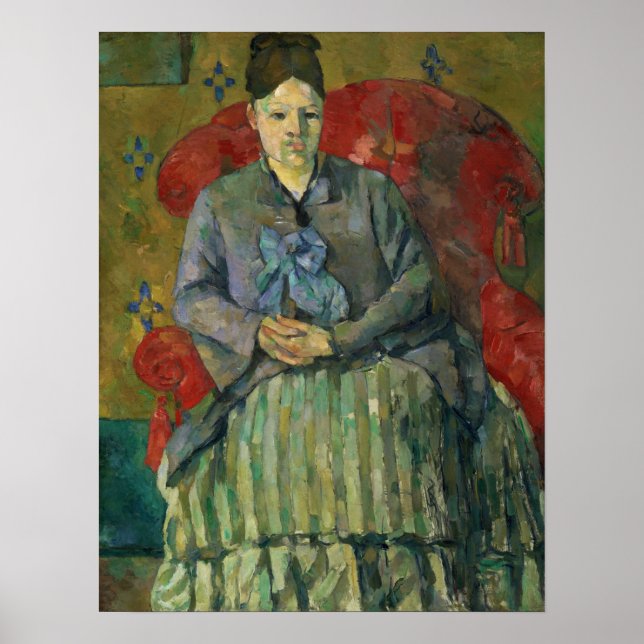 Affiche Cézanne - Madame Cézanne Dans Un Fauteuil Rouge (Devant)