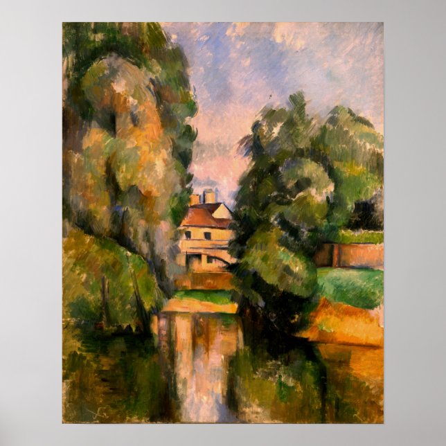 Affiche Cézanne - Maison De Campagne Au Bord D'Une Rivière (Devant)