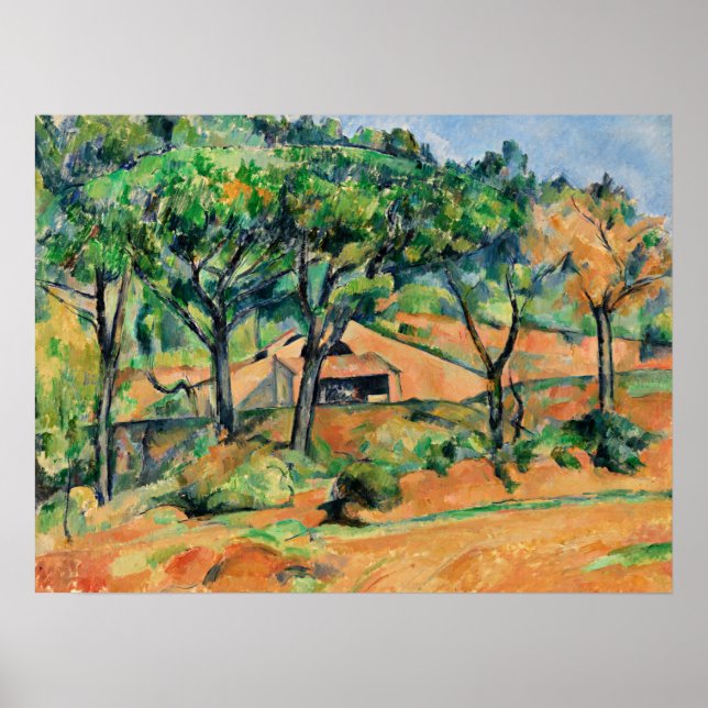 Affiche Cezanne - Maison en Provence, oeuvres d'art popula (Devant)