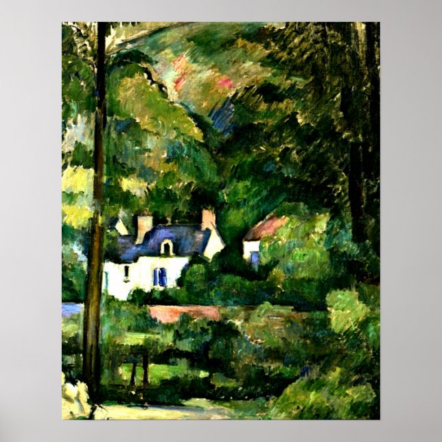 Affiche Cezanne - Maisons dans la verdure-1881 (Devant)