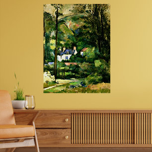 Affiche Cezanne - Maisons dans la verdure-1881