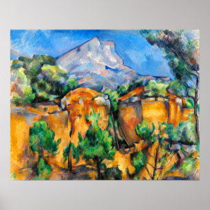 Affiche Cézanne - Montagne Sainte-Victoire, La Carriere