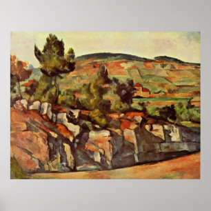 Affiche Cezanne - Montagnes en Provence