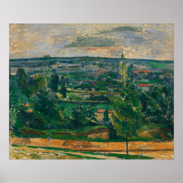 Affiche Cézanne - Paysage du Jas de Bouffan (Devant)