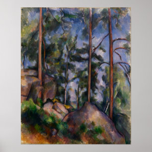 Affiche Cézanne - Pins Et Rochers Fontainebleau