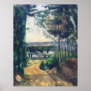 Affiche Cézanne - Route Qui Mène Au Lac