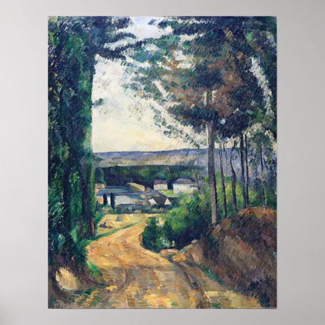 Affiche Cézanne - Route Qui Mène Au Lac (Devant)