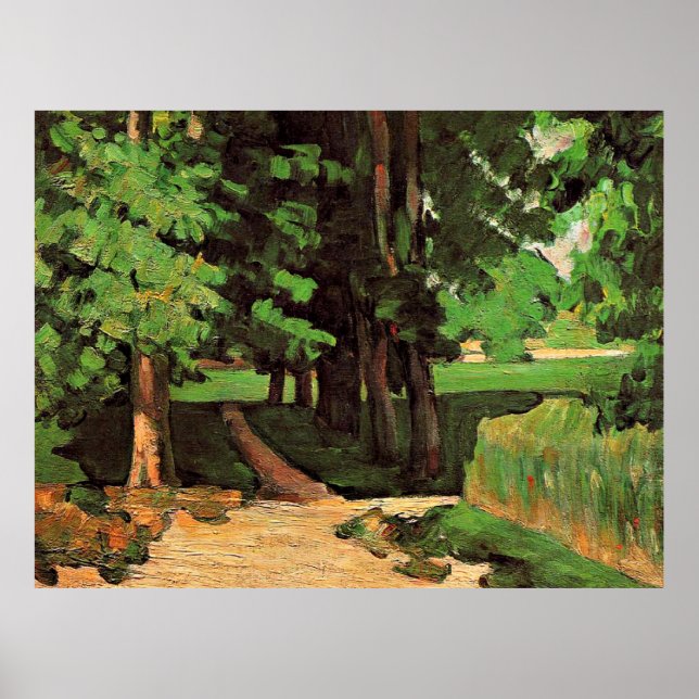 Affiche Cezanne - Ruelle des châtaigniers au Jas de Bouffa (Devant)