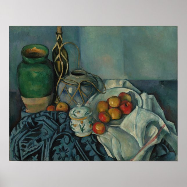 Affiche Cézanne - Vie Encore Avec Pommes (Devant)