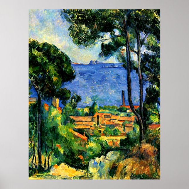 Affiche Cezanne - Vue de l'Estaque (Devant)