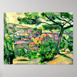 Affiche Cezanne - Vue du matin de L'Estaque