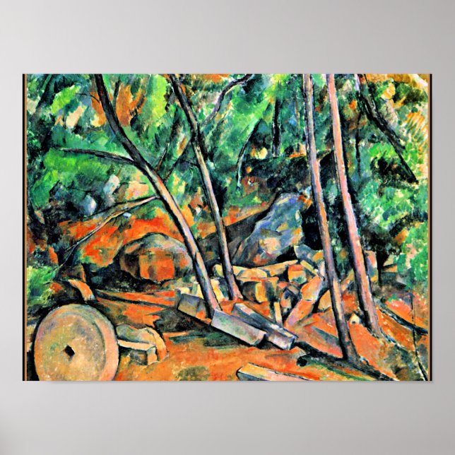 Affiche Cezanne - Woods with Millstone (Devant)