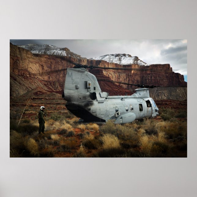 Affiche CH-46E Sea Knight Helicopter (Devant)