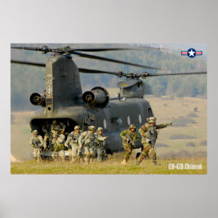 AFFICHE CH-47D CHINOOK