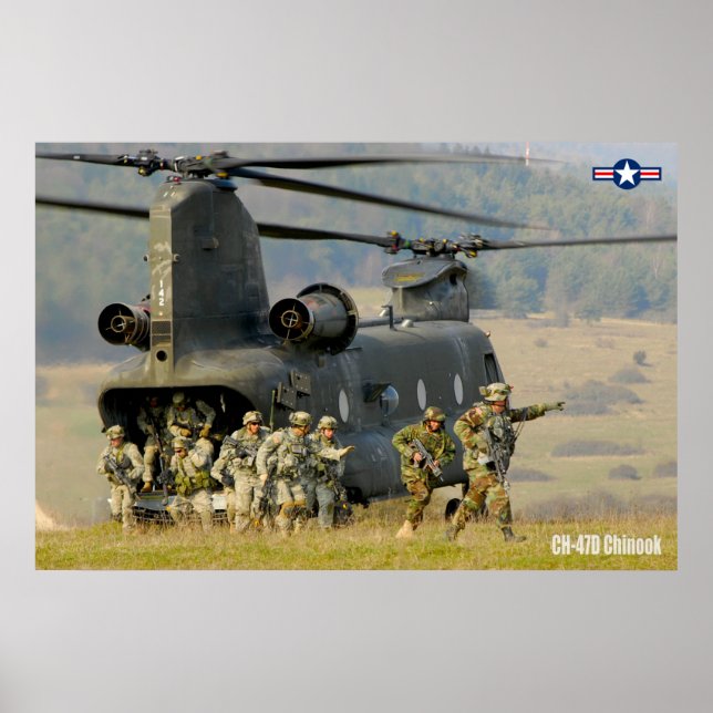 AFFICHE CH-47D CHINOOK (Devant)