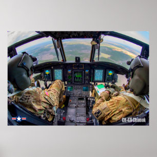 AFFICHE CH-47F CHINOOK
