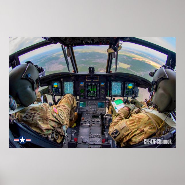 AFFICHE CH-47F CHINOOK (Devant)