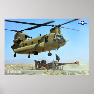AFFICHE CH-47F CHINOOK