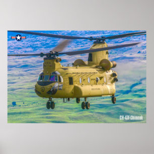AFFICHE CH-47F CHINOOK