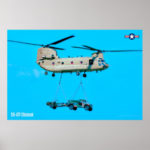 AFFICHE CH-47F CHINOOK