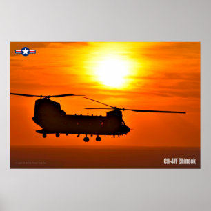 AFFICHE CH-47F CHINOOK