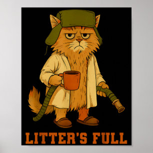Affiche Ch Chats drôles amateurs de café et de chats drôle