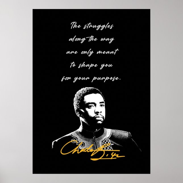 Affiche Chadwick Boseman Inspiration (Devant)