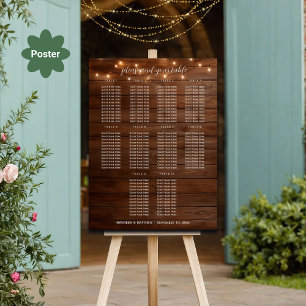 Affiche Chaîne Brown en bois Lumières 10 Tables Siège Mari