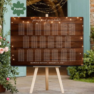 Affiche Chaîne Brown en bois Lumières 20 Tables Siège Mari