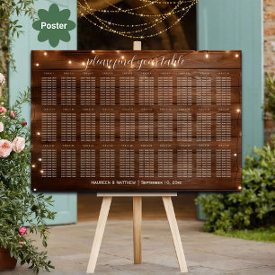 Affiche Chaîne Brown en bois Lumières 30 Tables Siège Mari