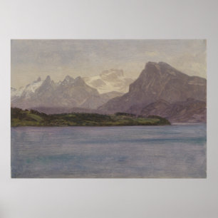 Affiche Chaîne côtière de l'Alaska par Albert Bierstadt, 1