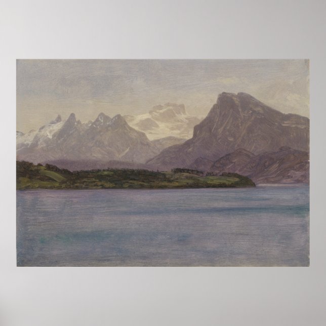Affiche Chaîne côtière de l'Alaska par Albert Bierstadt, 1 (Devant)