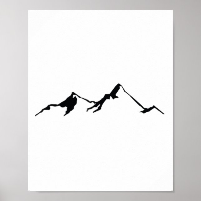 Affiche Chaîne de montagnes Design Vintage Escalade Randon (Devant)