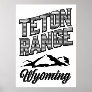 Affiche Chaîne Teton, Wyoming
