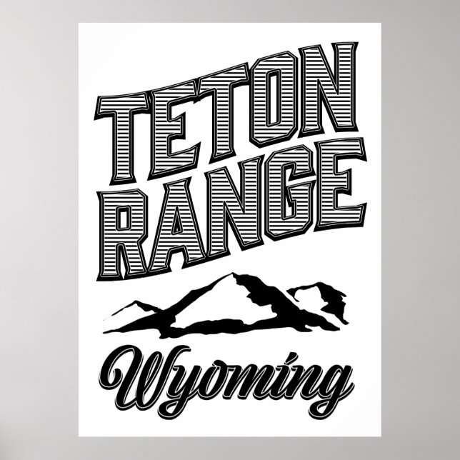 Affiche Chaîne Teton, Wyoming (Devant)