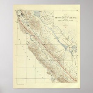 Affiche Chaînes de côte montrant la crevasse de San