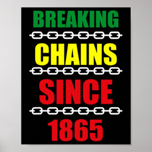 Affiche Chaînes de rupture depuis 1865 Junetdix Black Powe
