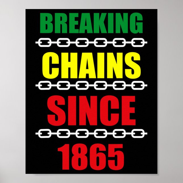 Affiche Chaînes de rupture depuis 1865 Junetdix Black Powe (Devant)